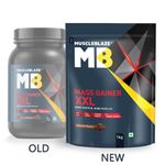 Buy MuscleBlaze Mass Gainer XXL, 1 kg / 2.2 lb Chocolate - Purplle