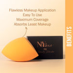 Buy NY Bae Pro Beauty Blender | One Cut Olive Blender | Orange | Flawless Makeup Application | Maximum Coverage - Dreamy 05 - 1 Pc - Purplle