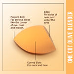 Buy NY Bae Pro Beauty Blender | One Cut Olive Blender | Orange | Flawless Makeup Application | Maximum Coverage - Dreamy 05 - 1 Pc - Purplle