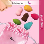 Buy NY Bae Blender Bunch 01 | Pack Of 6 | Blender Set | Rectangle Puff | Round Puff | Teardrop Blender | Pear Blender | Flawless Makeup Application | Maximum Coverage color may vary - Purplle
