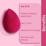 Buy NY Bae Blender Bunch 01 | Pack Of 6 | Blender Set | Rectangle Puff | Round Puff | Teardrop Blender | Pear Blender | Flawless Makeup Application | Maximum Coverage color may vary - Purplle