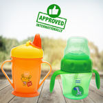 Buy Mee Mee Easy Grip Sipper Cup with Twin Handle (180 ml) and 2 in 1 Spout and Straw Sipper Cup (150ml) - Purplle