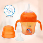 Buy Mee Mee Easy Grip Sipper Cup with Twin Handle (180 ml, Orange) and 2 in 1 Spout and Straw Sipper Cup (150ml, Orange) - Purplle