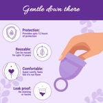 Buy Bombay Shaving Company Women Reusable Menstrual Cup: Stem for easy removal | Medium size | 100% Medical Grade Silicone | 12 hours protection | Sustainable 200 gm - Purplle