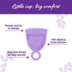 Buy Bombay Shaving Company Women Reusable Menstrual Cup: Stem for easy removal | Medium size | 100% Medical Grade Silicone | 12 hours protection | Sustainable 200 gm - Purplle