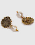Buy SOHI Gold-Plated Antique Leaf Loops Beaded Necklace Set - Purplle