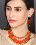 Buy SOHI 3 Layered Gold-Plated Beaded Loop Jewellery Set - Purplle