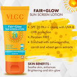 Buy VLCC Fair+Glow Sun Screen Lotion SPF20 (50 ml) - Purplle