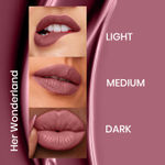 Buy NY Bae Confessions Liquid Lipstick | Lip & Cheek Tint | Mauve Lipstick | Matte Finish | Long Lasting - Her Wonderland 7 (4.5 ml) - Purplle