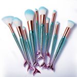 Buy ME-ON Professional Pack of 10 High Quality Mermaid Shaped Makeup Brushes for Full Makeup - Purplle