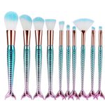 Buy ME-ON Professional Pack of 10 High Quality Mermaid Shaped Makeup Brushes for Full Makeup - Purplle
