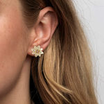 Buy Estele Gold Plated Flower Shaped Stud Earrings With Austrian Crystals for Girls and Women - Purplle