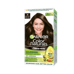 Buy Garnier Color Naturals Creme hair color, Shade 3 Darkest Brown, 70ml + 60g - Purplle