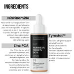 Buy DERMATOUCH 10% Niacinamide Serum, Tyrostat 3%, Zinc 1% Clarifying Face Serum Brightens the Skin, Reduce Hyper Pigmentation - Reduces acne marks & blemishes - 30ML - Purplle
