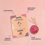 Buy Sanfe Detan & Glo Rose Wax Beans For Hair Removal | Removes Face & Body Hair | 100gm - Purplle