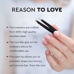 Buy GUBB Slant Tip Tweezer For Eyebrows & Hair Removal, Black - Purplle