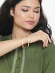 Buy Jazz And Sizzle Rose Gold Plated Set of 2 Bangle Set - Purplle
