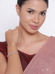 Buy Jazz And Sizzle Rose Gold-Plated American Diamond Studded Bracelet - Purplle