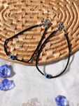 Buy Jazz And Sizzle Black Beads Silver Plated Traditional Evil Eye Anklets - Purplle