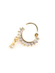 Buy Jazz And Sizzle Gold-Plated American Diamond Studded Traditional Nose Pins - Purplle