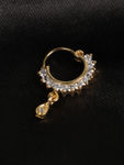 Buy Jazz And Sizzle Gold-Plated American Diamond Studded Traditional Nose Pins - Purplle