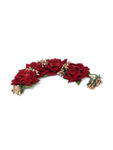Buy Jazz And Sizzle Artificial Red Rose Flower Handcrafted Fabric Gajra/Hair Bun Accessories - Purplle