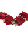 Buy Jazz And Sizzle Artificial Red Rose Flower Handcrafted Fabric Gajra/Hair Bun Accessories - Purplle
