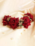 Buy Jazz And Sizzle Artificial Red Rose Flower Handcrafted Fabric Gajra/Hair Bun Accessories - Purplle