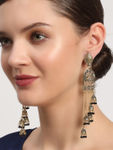 Buy Jazz And Sizzle Black Gold Plated Pearl Drop Jhumka Earring - Purplle