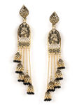 Buy Jazz And Sizzle Black Gold Plated Pearl Drop Jhumka Earring - Purplle