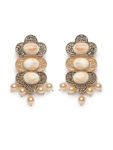 Buy Jazz And Sizzle Stone studded Meenakari work Drop Earrings - Purplle