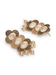 Buy Jazz And Sizzle Stone studded Meenakari work Drop Earrings - Purplle