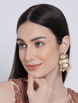 Buy Jazz And Sizzle Stone studded Meenakari work Drop Earrings - Purplle