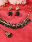 Buy Jazz And Sizzle Green Kundan Stones Gold Plated Chokers Set with MaangTikka - Purplle