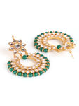 Buy Jazz And Sizzle Gold-Plated Green & White Kundan-Studded Chokers Jewellery Set - Purplle