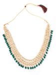 Buy Jazz And Sizzle Green Gold-Plated Bridal Kundan Layered Jewellery Set - Purplle