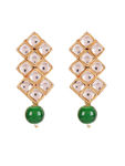 Buy Jazz And Sizzle Gold Toned Kundan & Green Beads Jewellery Set - Purplle