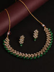 Buy Jazz And Sizzle Gold Toned Kundan & Green Beads Jewellery Set - Purplle