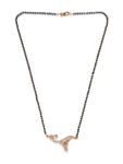 Buy Jazz And Sizzle Set of 2 American Diamond Rose Gold Plated Mangalsutra Set - Purplle