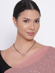 Buy Jazz And Sizzle Set of 2 American Diamond Rose Gold Plated Mangalsutra Set - Purplle