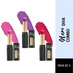 Buy Blue Heaven Powder Matte Lipsticks Glam Diva Combo, Set of 3 - Purplle