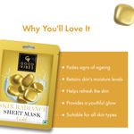 Buy Good Vibes Gold Skin Radiance Sheet Mask | Anti-Ageing, Moisturizing | Vegan, No Parabens, No Sulphates, No Mineral Oil, No Animal Testing (20 g) - Purplle