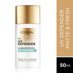 Buy L'Oreal Paris UV Defender Serum Protector Sunscreen SPF 50+, Matte & Fresh (50 ml) - Purplle