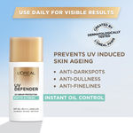 Buy L'Oreal Paris UV Defender Serum Protector Sunscreen SPF 50+, Matte & Fresh (50 ml) - Purplle