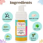 Buy Vigini 30% Actives Anti Acne Foaming Toner Cleanser Face Wash Oil Control Pimple Removal Pore Tightening Prone Bumpy Skin Reduce Redness & Scars Soap Free Niacinamide Salicylic Acid Apple Cidar Vinegar Men Women 150ml - Purplle