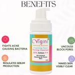 Buy Vigini 30% Actives Anti Acne Foaming Toner Cleanser Face Wash Oil Control Pimple Removal Pore Tightening Prone Bumpy Skin Reduce Redness & Scars Soap Free Niacinamide Salicylic Acid Apple Cidar Vinegar Men Women 150ml - Purplle