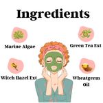 Buy Vgini 45% Actives Marine Algae Anti Acne Clay Face Pack Mask Pimple Removal Prone Bumpy Skin, Control Oil & Sebum Tighten Pore, Remove Blackheads, Dries Blemishes, (Salicylic Glycolic Hyaluronic) Acid Vitamin E Men Women 50g - Purplle