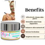 Buy Vgini 45% Actives Marine Algae Anti Acne Clay Face Pack Mask Pimple Removal Prone Bumpy Skin, Control Oil & Sebum Tighten Pore, Remove Blackheads, Dries Blemishes, (Salicylic Glycolic Hyaluronic) Acid Vitamin E Men Women 50g - Purplle