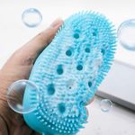 Buy Favon Silicone Bubble Bath SPA Super Soft Body Scrubbing Brush - Purplle
