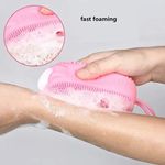Buy Favon Silicone Bubble Bath SPA Super Soft Body Scrubbing Brush - Purplle